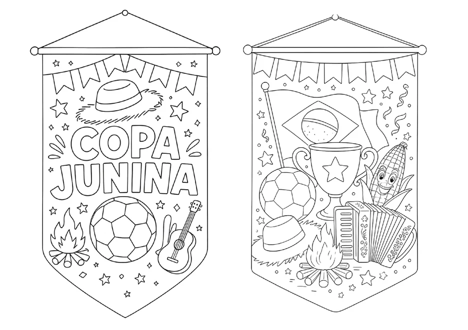 Bandeirinhas da copa do mundo para colorir e imprimir para imprimir e colorir - imagem 5